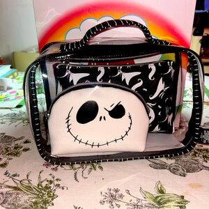 Nightmare before Christmas Jack Skellington Three piece makeup cosmetic bag set.